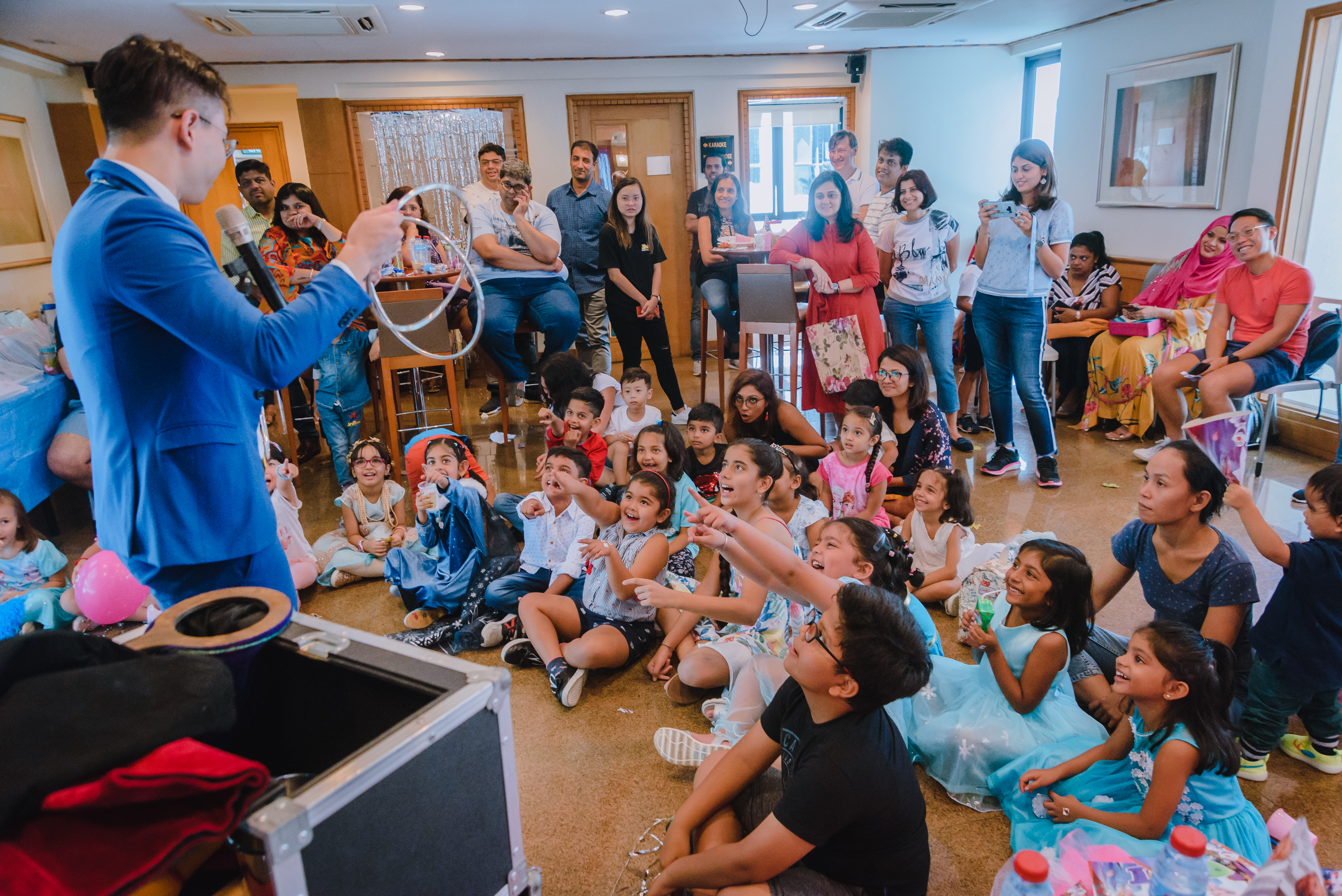 Ian performing gospel magic at church event